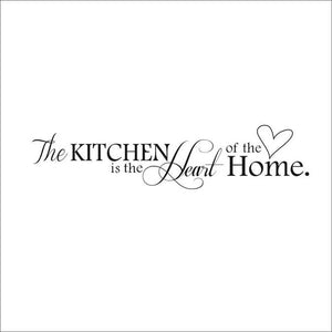 New Kitchen is Heart of the Home Letter Pattern Wall Sticker