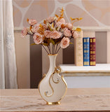 Handpainted Gold Plated Porcelain Vase