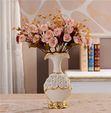 Handpainted Gold Plated Porcelain Vase