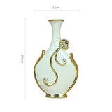 Handpainted Gold Plated Porcelain Vase