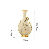 Handpainted Gold Plated Porcelain Vase