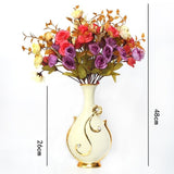 Handpainted Gold Plated Porcelain Vase