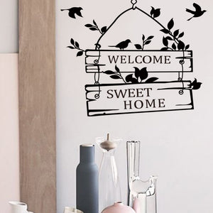 welcome sweet home quotes wall stickers home decor