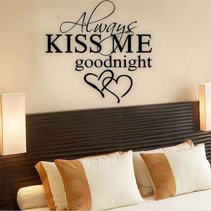 New Always Kiss Me Goodnight" Home Decor Wall Sticker