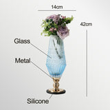 Flower glass vases for wedding Stained glass vase decoration