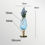 Flower glass vases for wedding Stained glass vase decoration