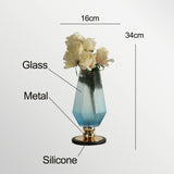 Flower glass vases for wedding Stained glass vase decoration