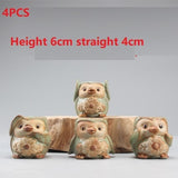 5Pcs Quality Cute Small Owl Shaped Flower Pots Ceramic